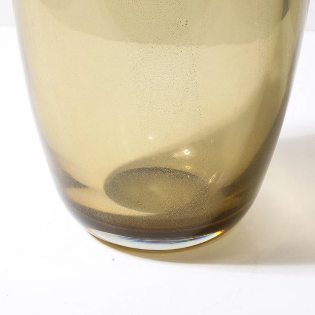 2020s Modernist Smoked Amber Hand-Blown Murano Glass Vase For Sale - Image 5 of 10