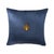 Navy Bee Silk Velvet Embroidered Throw Pillow Cover, 20 X 20 For Sale In Miami - Image 6 of 6