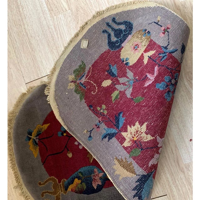 1920s Handmade Antique Art Deco Chinese Rug For Sale In New York - Image 6 of 7
