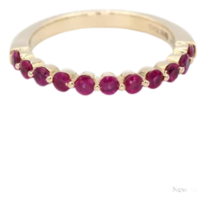 14k Yellow Gold Ring With 0.60 Ct Natural Ruby Size 7 2.8 Grams