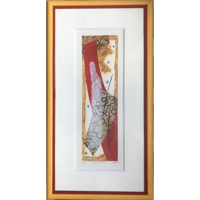 Bernard Alligand, Embers, 2002, Carborundum Engraving & Collage For Sale - Image 6 of 6