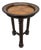 Round Barley Twist Side Table Stylized Palm Tabletop For Sale