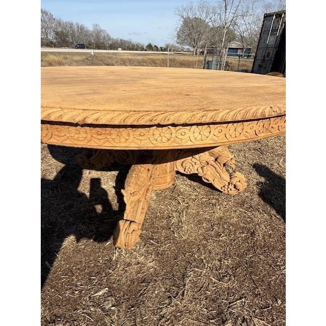 Tan A Masterpiece 18th Century French Country Bleached Oval Dining Table or Center Table For Sale - Image 8 of 18