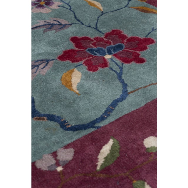 Antique Circa 1923 Green Chinese Art Deco Hand Knotted Rug 8'7 X 11'5 For Sale - Image 12 of 12