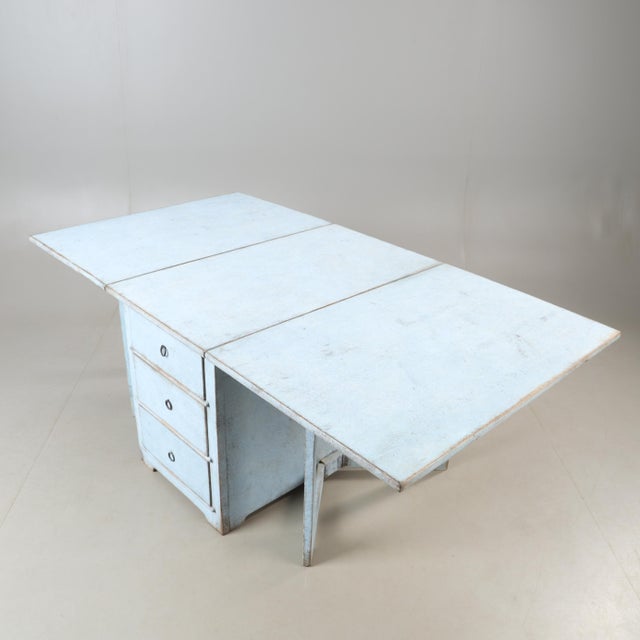 Folding Table with Drawers, 1900 For Sale - Image 4 of 11