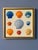 Hand-Painted Blue & Orange Seashell Art in Gold Floating Frame – Coastal Pop Art, 12” X 12” For Sale - Image 4 of 6