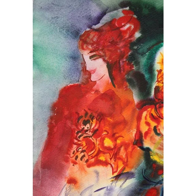 Malda Muizule, Bacchantes, Watercolor on Paper For Sale - Image 5 of 8