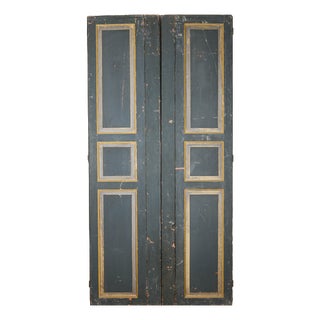 Vintage Painted Double Door For Sale