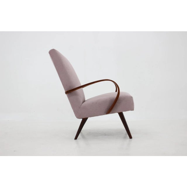 Mid-Century Modern Brown Teak Armchair 1960s For Sale - Image 4 of 9