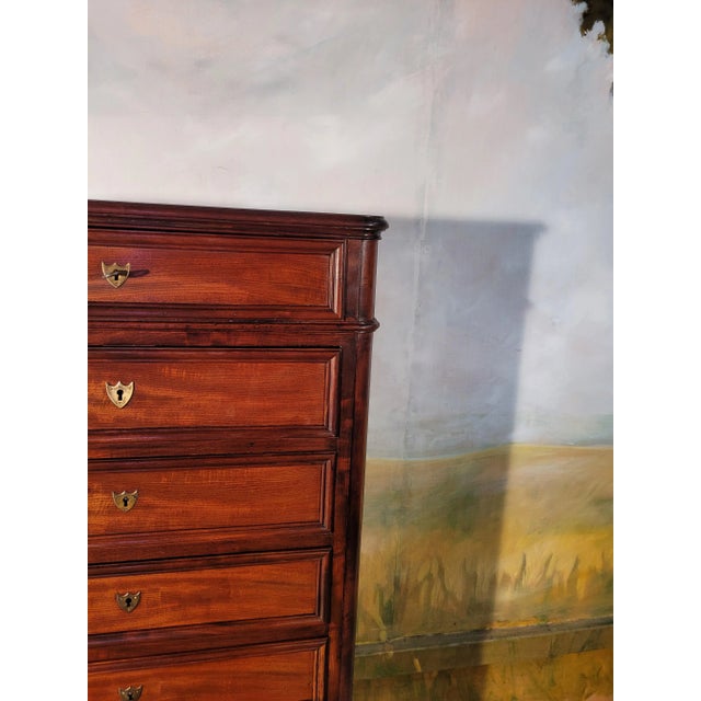 Large 19th Century Chest of Drawers in Mahogany For Sale - Image 10 of 13