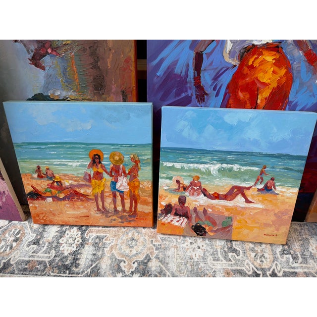 Contemporary Time Out I. Modern, Contemporary Painting, Godfrey Afebuame (2026) Oil on Canvas For Sale - Image 3 of 4