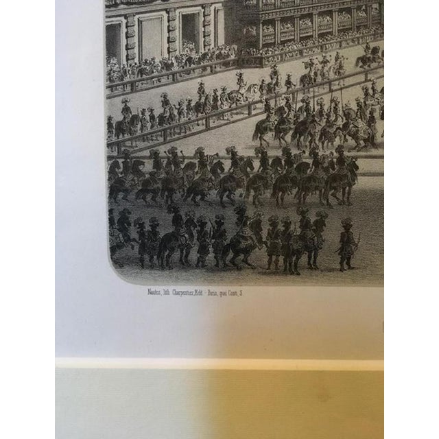 Wood French Artist, Carousel, Mid-19th Century, Black and White Print For Sale - Image 7 of 16