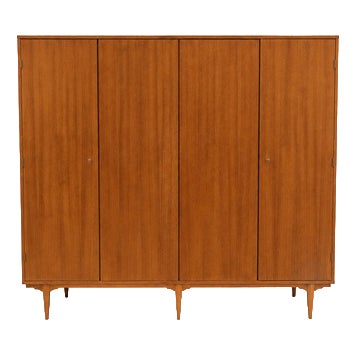 Vintage Four-Door Wardrobe, 1960s For Sale