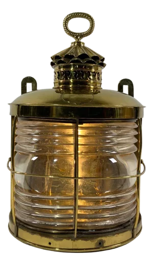 Brass Ships Masthead Lantern with Lavender Lens