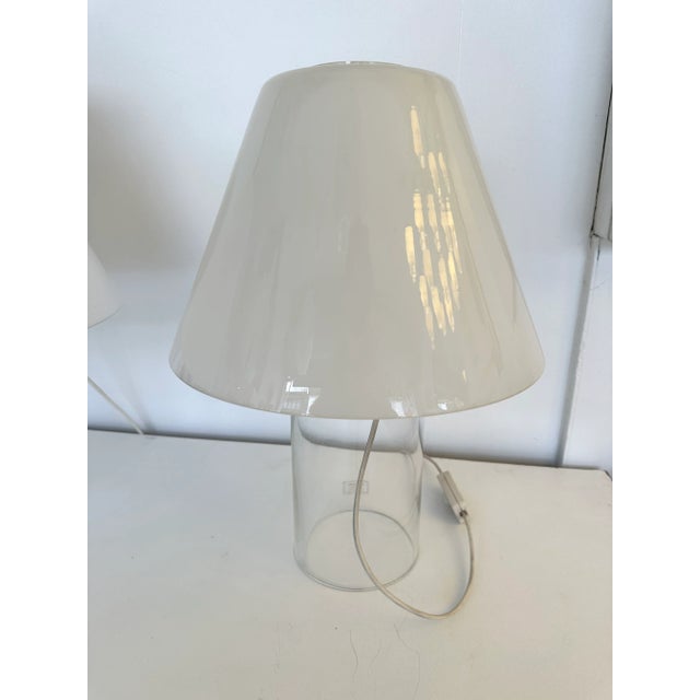 White Lamp Full Murano Glass Shade by Murano Due, Italy, 1980s For Sale - Image 8 of 10