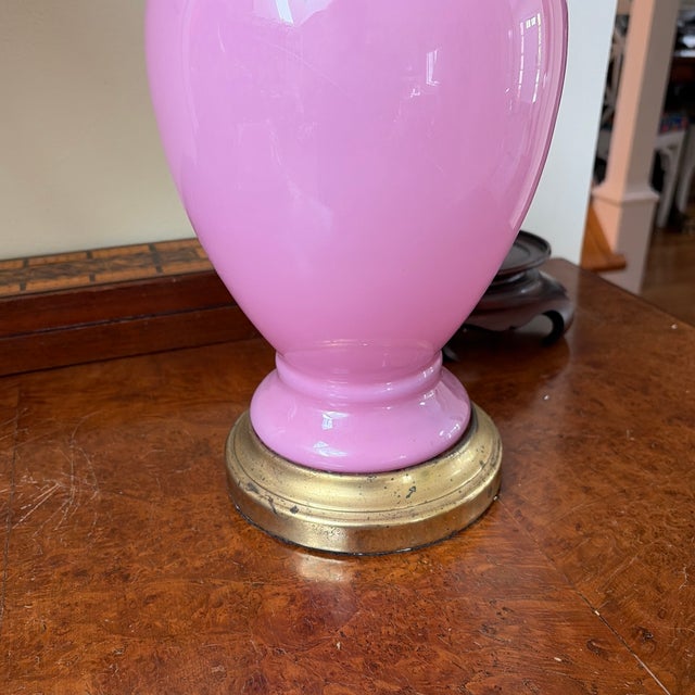 Murano 1960s Large Vintage Pink Murano Lamp For Sale - Image 4 of 6