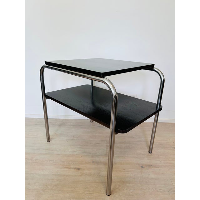 Bauhause Side Table by Marcel Bruer for Ton, Czechoslovakia, 1960s, in Restored conditions. Designed 1920 to 1949 I have...