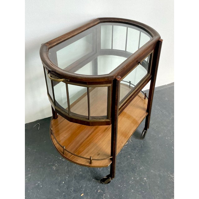 Vintage Regency Vitrine Bar Cart For Sale - Image 12 of 12