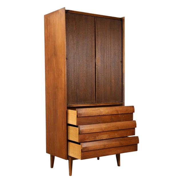 1960s Lane First Edition Vintage Mid Century Modern Armoire C. 1960s For Sale - Image 5 of 13