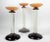 Mid-Century Modern Karl Springer Design Murano Italy Art Glass Candle Pillar Set, Signed - Set of 3 For Sale - Image 3 of 12