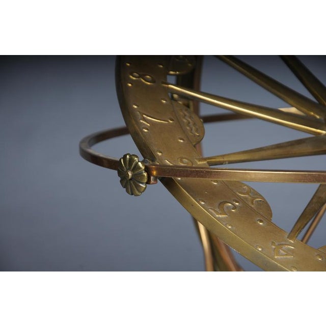 20th Century Stylized Brass Armillary Sphere For Sale - Image 6 of 18