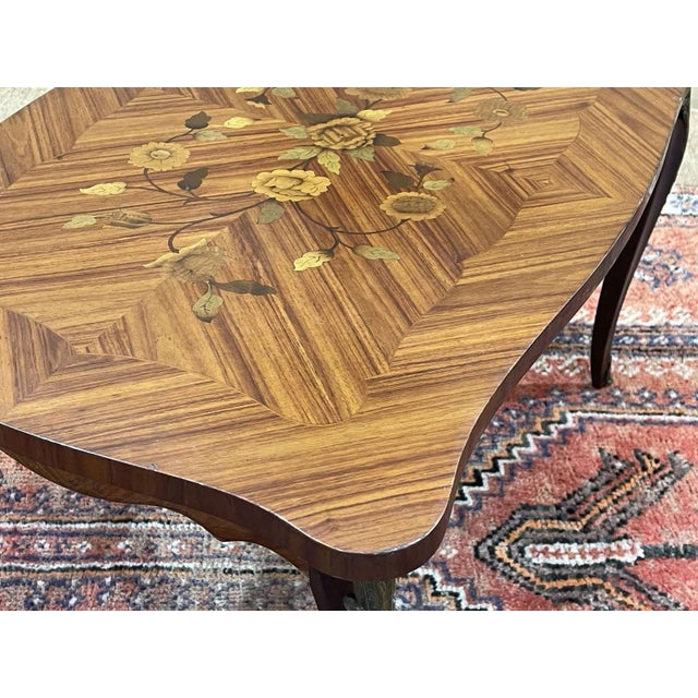 1970s Louis XV Style Rosewood Coffee Table, 1970s For Sale - Image 5 of 13