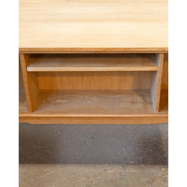 Danish Oak Writing Desk Attributed to Henning Kjærnulf, C. 1970s For Sale - Image 11 of 15