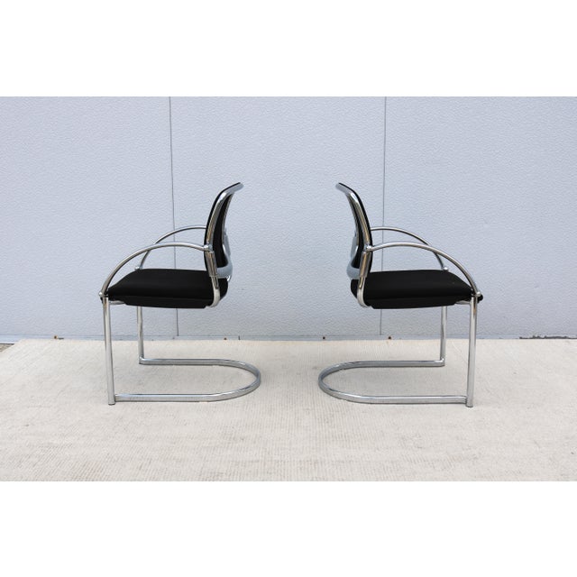 Black Modern Minimalist Topstar Open 30 Stacking Guest Chairs Made in Germany - A Pair For Sale - Image 8 of 18