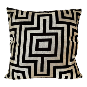 Hand Embroidered Geometric Pattern All Down Pillow #5