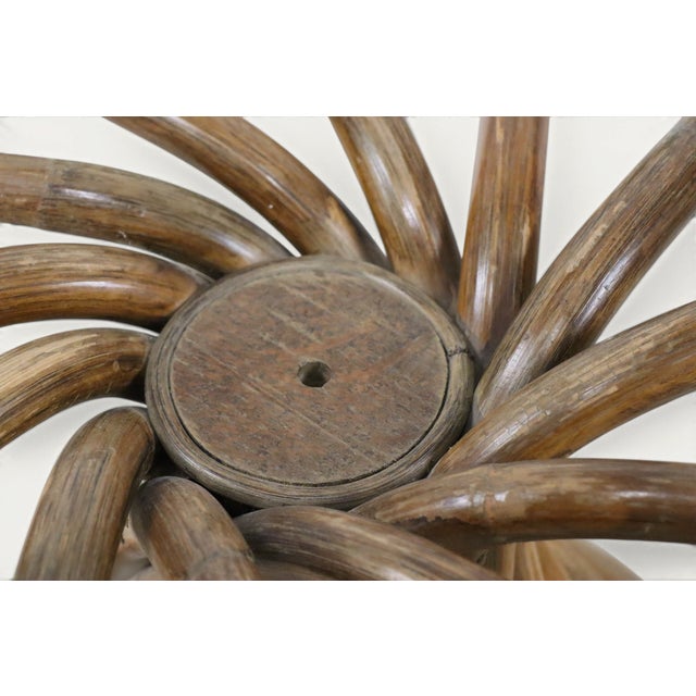 Bamboo and Glass Table by Bernard Govin for Eguizier, 1970s For Sale - Image 14 of 18