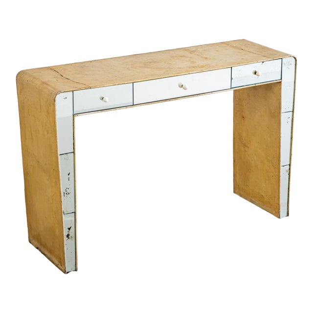 Vanity Console With Mirrored Front, Italy, 1950s For Sale