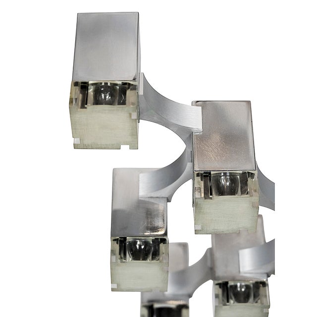 Mid-Century Modern Mid-Century Modern Italian Cubic Chandelier by Gaetano Sciolari, 1970 For Sale - Image 3 of 6