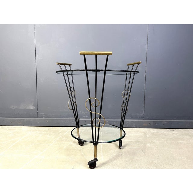 Mid-Century Two Tier Italian Trolley, 1950s For Sale - Image 9 of 9