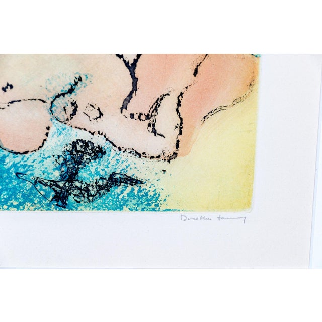 Abstract Rare Signed 1973 Dorothea Tanning Surrealist Etching en Chair Et en Or, Limited Edition Abstract Nude Modernist Wall Art For Sale - Image 3 of 11