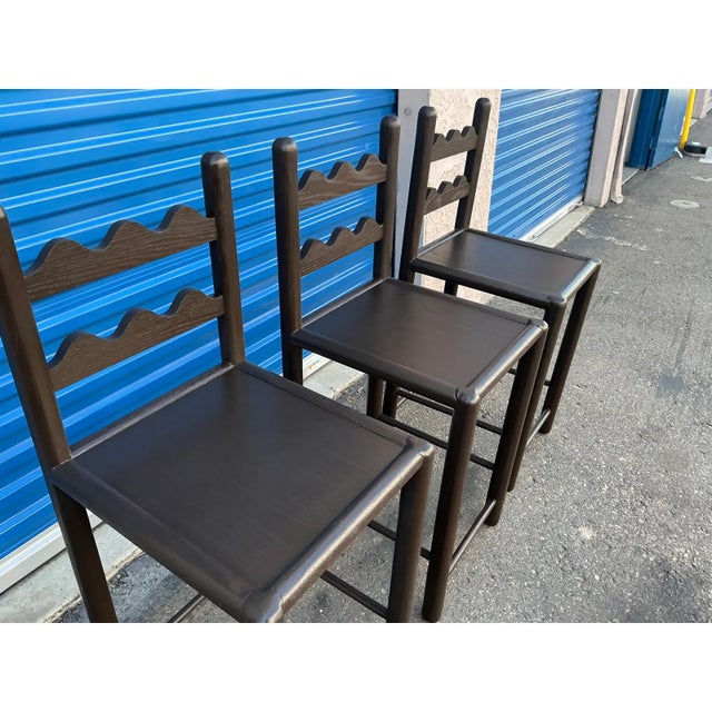 2010s Set of 3 Country French Counter Stools For Sale - Image 5 of 6