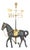 American Carousel Horse Form Gilt and Ebonized Metal Weathervane For Sale
