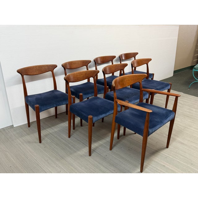 Mid 20th Century Arne Hovmand-Olsen for Mogens Kold Møbelfabrik Dining Chairs, Set of Eight For Sale - Image 5 of 14