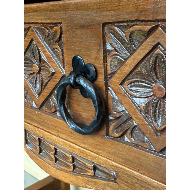 Large Spanish Nightstand with Drawer, 1920 For Sale - Image 13 of 15