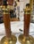 1960s 1970s Mid-Century Modern Brass and Brown Lacquer Table Lamps - a Pair For Sale - Image 5 of 9