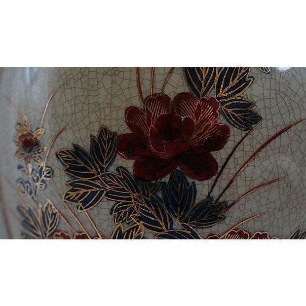 Japanese Painted Imari Style Lamp For Sale - Image 3 of 4