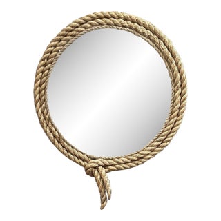 Round Lariat Rope Mirror Adrien Audoux & Frida Minet Style For Sale