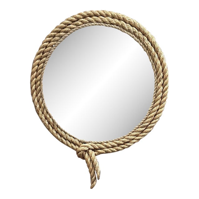 Round Lariat Rope Mirror Adrien Audoux & Frida Minet Style For Sale
