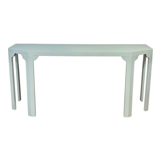 Contemporary Light Blue Console Table by Highland House For Sale