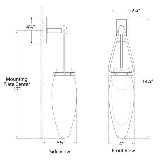 Visual Comfort Chapman & Myers for Visual Comfort Signature Myla Medium Bracketed Sconce in Polished Nickel with Smoked Glass For Sale - Image 4 of 4