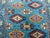 2000 - 2009 Turquoise Kazak Wool Rug With Repeating Medallions, 3'11" X 5'10" For Sale - Image 5 of 15