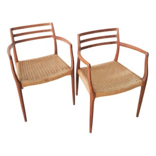 Set of Mid-Century Danish Teak Armchair Model 62 by Niels O. Møller for J L Moller, Denmark, 1960s For Sale