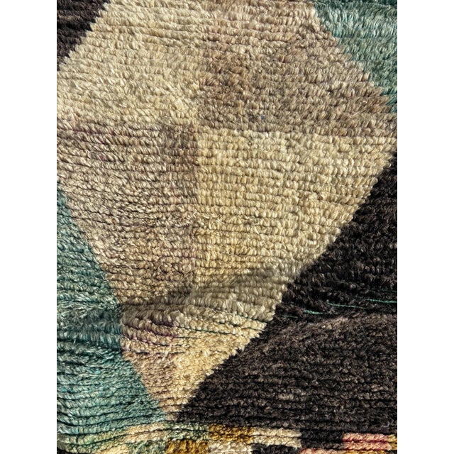 Textile Moroccan Pastel Wool Hallway Rug For Sale - Image 7 of 7