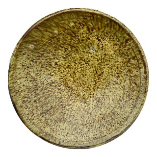 1970s Moroccan Ochre Tamegroute Plate For Sale
