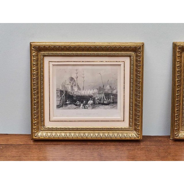 Unknown Artist, Middle Eastern Motifs, Engravings, Framed, Set of 3 For Sale - Image 3 of 10