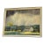 Vintage Framed Watercolor Stormy Farm Landscape For Sale